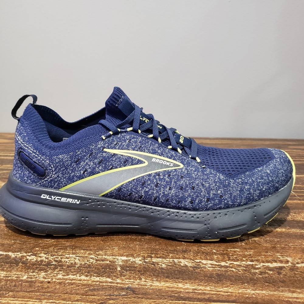 Brooks Glycerin 20 StealthFit Mens Size 10 Blue Running Sneakers 1103841D404